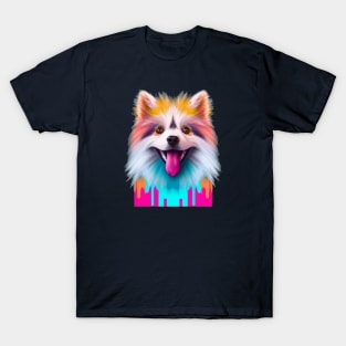 Cute American Eskimo Dog Design T-Shirt